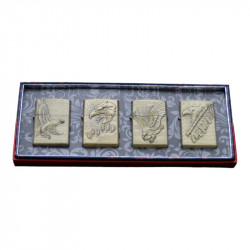 Set Cadou 4 Brichete Metal Model Cu Vulturi