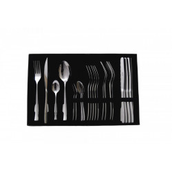 Set tacam inox in cutie neagra 