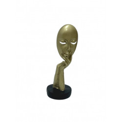 Statueta masca aurie meditand