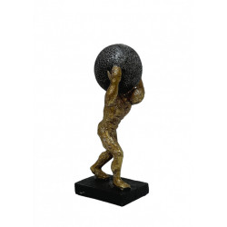 Statueta barbat cu glob pamantesc i  carca