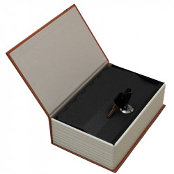Cutie sub forma de carte cu compartiment secret care se poate inchide cu cheita