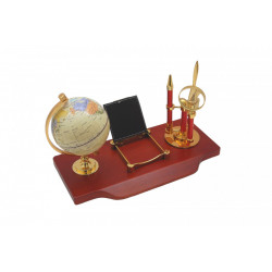 Set birou cu glob pamantesc si accesorii 