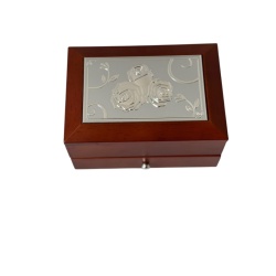 Caseta Bijuterii Cu Sertar Maro Model Foral L18 cm