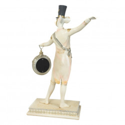 Statueta Vintage  Rege Soricel Cu Ceas atarnat
