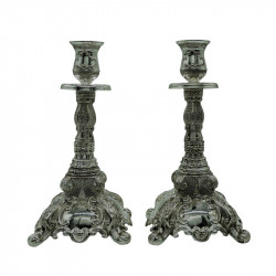Set 2 Sfesnice De Masa Argintate H 24 CM