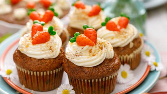 Brioșe Carrot Cake cu Cremă de Brânză și Jeleu de Mango – Rețeta Pas cu Pas oferita de  Nicoleta Trifan