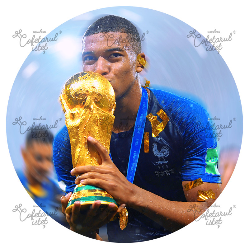 Vafa imprimata Fotbal Mbappe Model 3, Ř 20 cm - Cofetarul Istet
