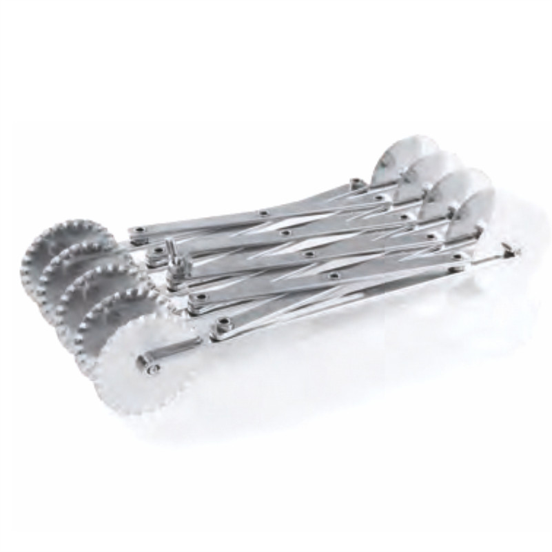 Cutit Inox Extensibil cu Lame Circulare, 5 Netede si 5 Festonate
