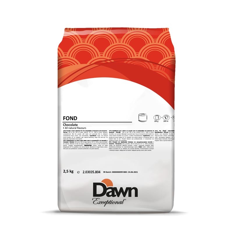 Premix Mousse, Bavareze, Semifreddo - Aroma Ciocolata - Fond Dawn, 2.5 Kg
