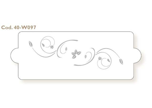 *Sablon Lateral Decor Floral, 34.7 x 12.7 cm