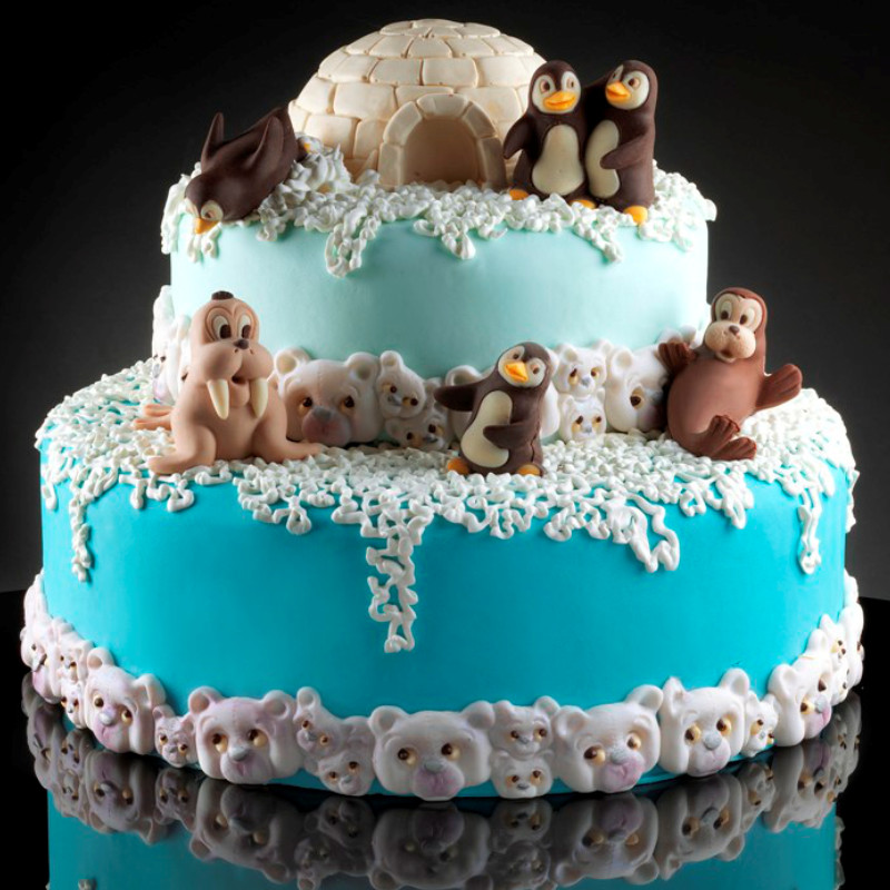 Mulaj Silicon Pinguin pe Derdelus 3D, 6.7 x 3.2 x H 3 cm