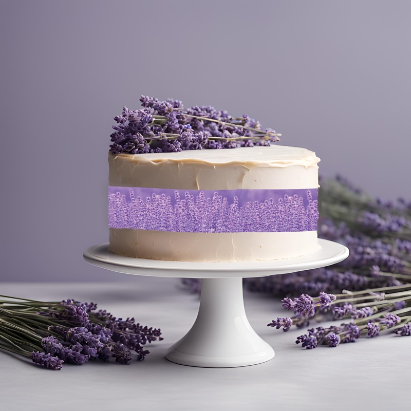 Vafa imprimata Flori Model 5 - 2 Decoruri Laterale Tort 10 x 28 cm, A4 - Cofetarul Istet