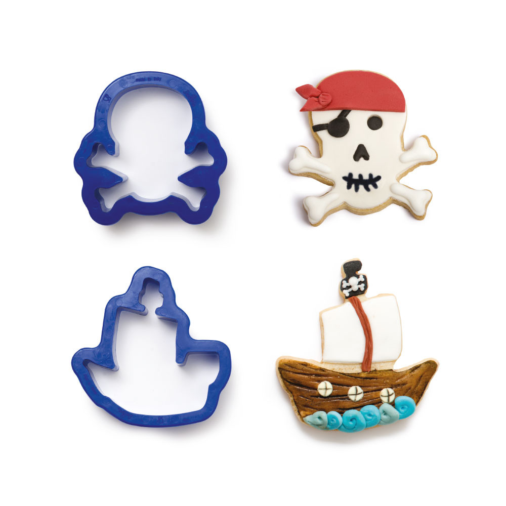Pirati - Decupatoare Plastic Ø 6.5 si 7.5 x H 2.2 cm, 2 Buc