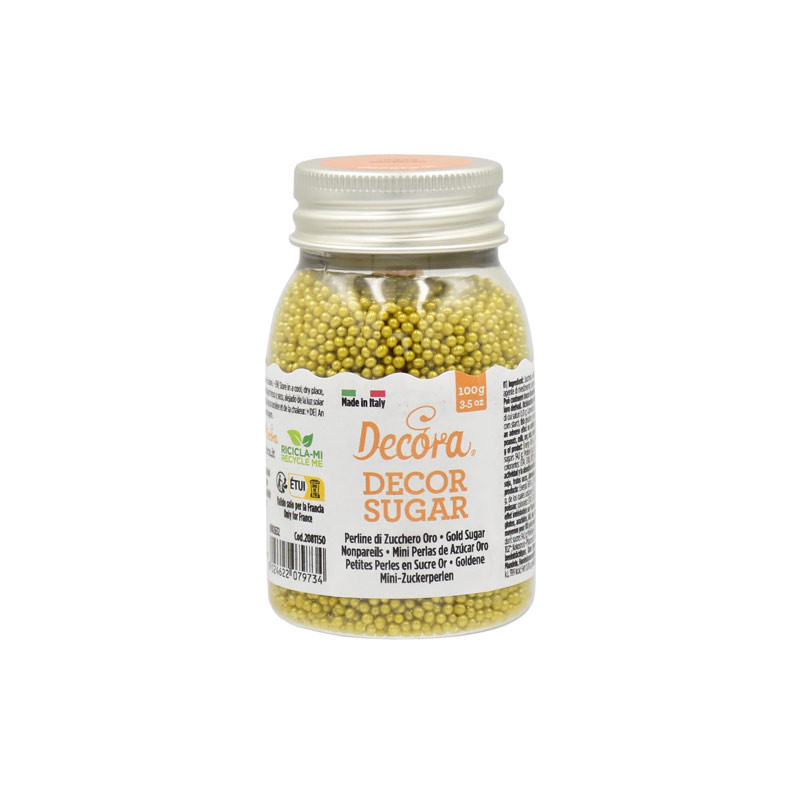 Perle Zahar Auriu Metalizat Ø 2mm, 100 gr