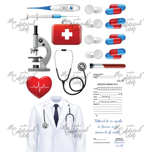 Ваза с щампа Diverse Model 2, Medic 17 декорации Ø 3,5 - 15,5 cm, A4 - Сладкарски изделия