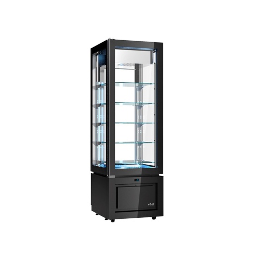 Вертикална хладилна витрина, -22 / +5°C, 60x64,5x184 cm, Luxor Slim Black, модел KD6ASX