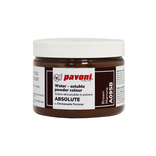 Водоразтворим оцветител за храни ABSOLUTE ABSOLUTE на прах, кафяв, без Е171, 50 гр.