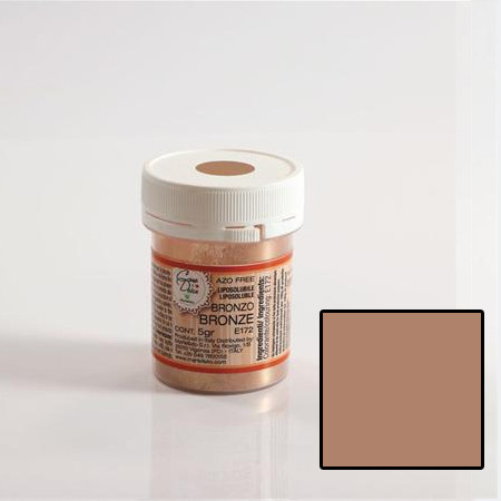Липоразтворим хранителен оцветител металик на прах, Bronz, 5 gr - не съдържа азотни съединения