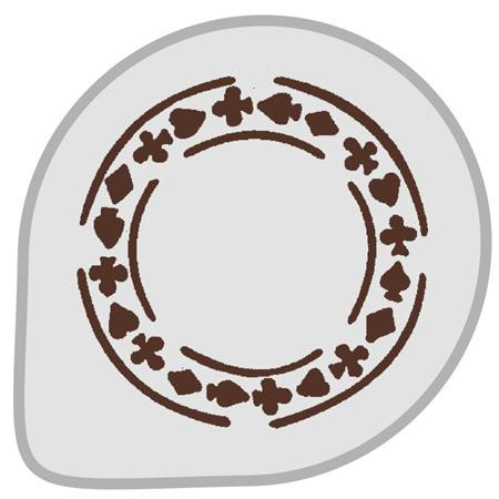 *Пластмасови кръгли пластмасови символи Декор карти за игра Ø 26 см