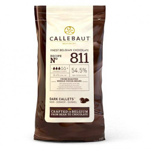 Рецепта за черен шоколад 811 капки 54,5% Barry Callebaut, 1 кг