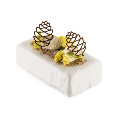 Силиконова форма Silikomart NaturaE с Брад / Люспи Ø 6, 6,7 x 4,7 x H 0,2 cm, 24 кухини