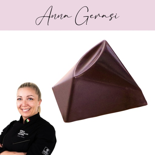 Форма от поликарбонат 24 шоколадови пралини Модел VIP Hope, 3,2 x 3,2 x H 1,8 cm, 10 гр.