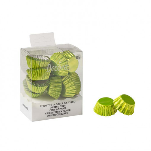 Хартиена хартия Chese XS Lime Green Metallic, Ø 2,7 x H 1,7 cm, 180 бр.