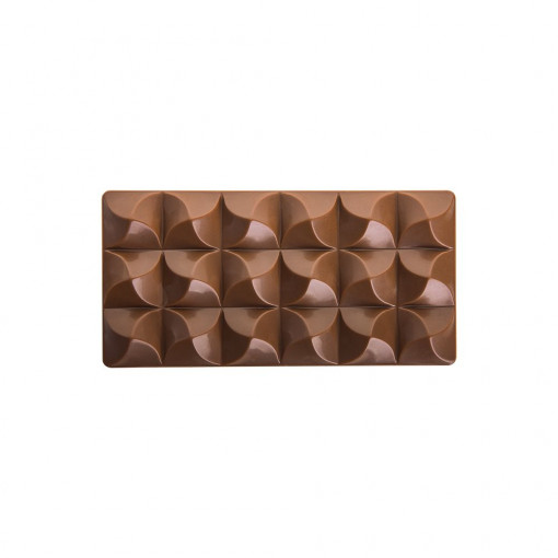 Шоколадови блокчета 15,4 x 7,7 x H 1,4 cm - Форма за пирамиди от поликарбонат, 3 кухини