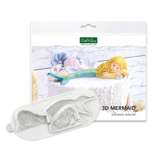 3D силиконова 3D форма за русалка, 14,5 см x 3,5 см