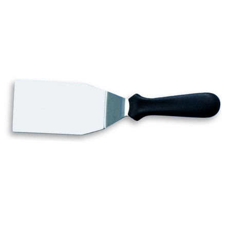 Angled Stainless Steel Spatula with Plastic Handle, Rigid Blade L 12.5 x 8 cm