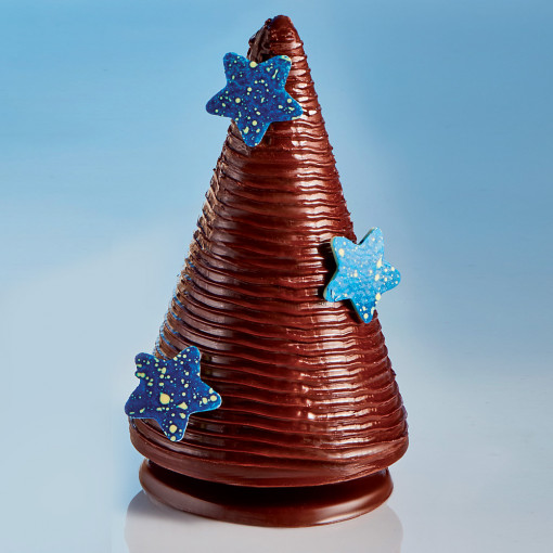 Brad karácsonyi kúp 3D, Ø8.3xh14cm - Matrite műanyag készlet 4 tárgyak