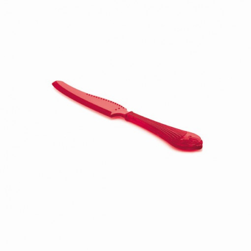 Cake/Desert Portioning Knife, Red Plastic, L 29 cm