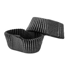 Chese Oval Paper Oval Black, 4.5 x 2.5 x H 2 cm, 3000 pcs