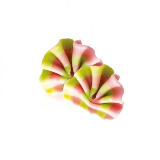 Csokoládé dekorációk MiniEvantai csokoládé dekorációk Lime Green - Double Pink, 3.5x3 cm, 1 kg, 475 db