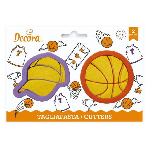 Cutters Plastic Sport - Basketball R 6.5 and 7.5 x H 2.2 cm, 2 pcs