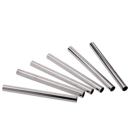 Cylindrical Stainless Steel Baking Rolls and Cannoli Rolls Ø 2.2 x 14 cm, Set of 10 pieces