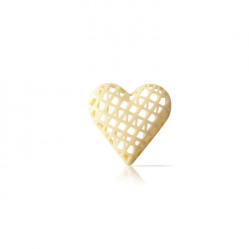 Decoratiuni de Ciocolata Alba Inima Dobla, 6.4 x 6.4 cm, 260 g, 32 Buc