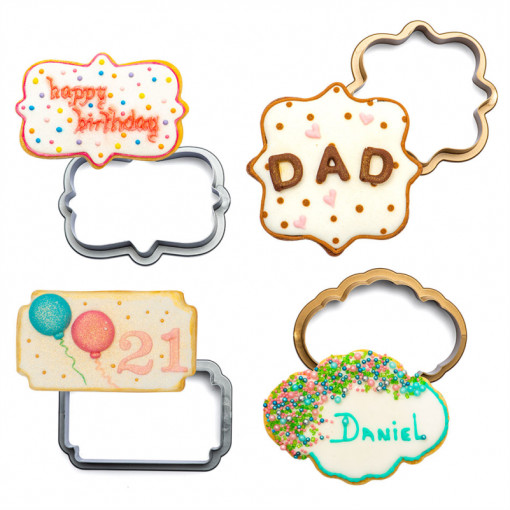 Decupatoare Plachete sau Rame Decor Ø 7 - 7.5 cm, Set 4 Buc