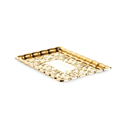 Golden Rectangular Tray 22 x 15 cm, Set 25 pcs