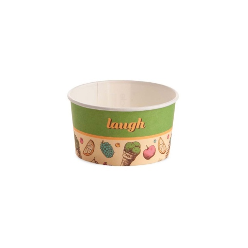 Groovy Cardboard Ice Cream Cup, Ø 8.5 x H 4.5 cm, 170 ml, Set 56 pcs