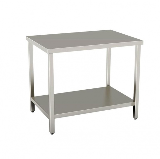Masa de Lucru Inox cu Polita Inferioara 180 x 70 x H 85/90 cm - Img 1