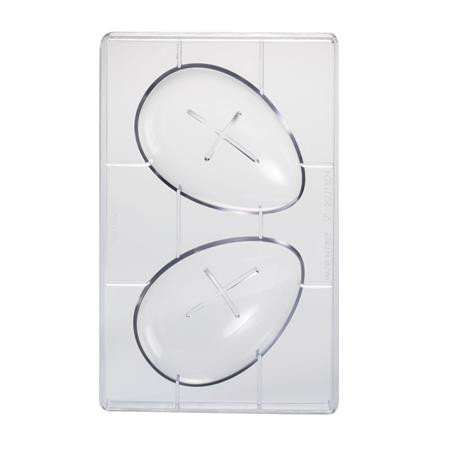 Oua H 15 cm - Polycarbonate chocolate mould, 2 cavities