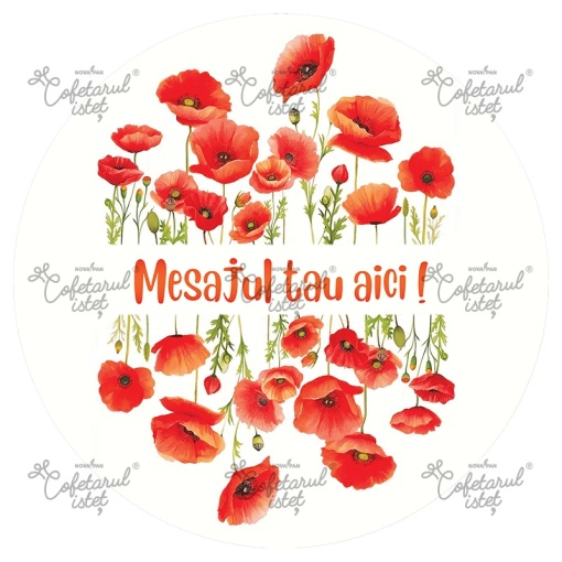 Personalised Printed Sugar Paste 6 Festive/Aniversary, Ø 20 cm - Confectionary Istet