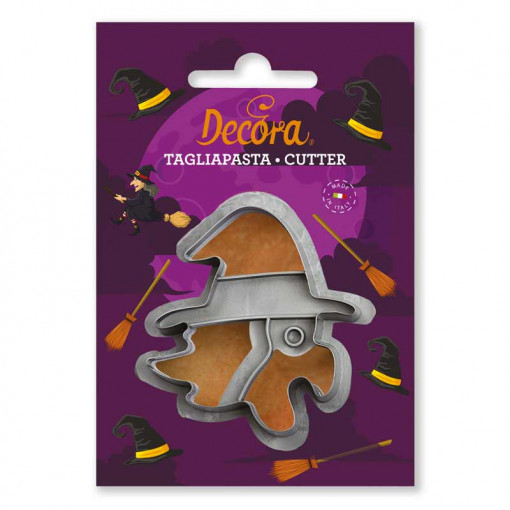Plastic Halloween Halloween Cutter - Witch R 8 x H 2.2 cm