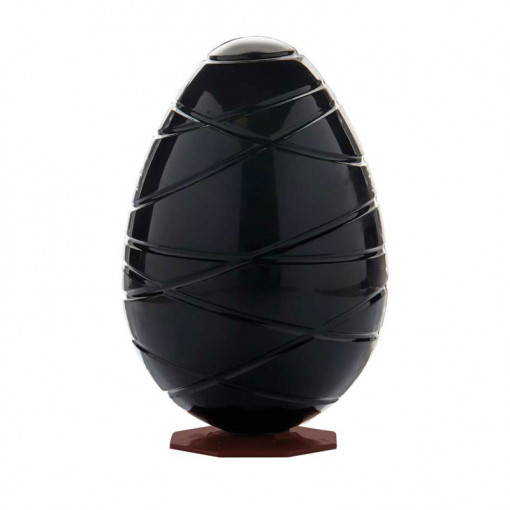 Polikarbonát forma Oua Chocolate Model Bond 210gr, 2 üreg, Ø 10,1 x H 15 cm, 2 üreg, Ø 10,1 x H 15 cm.