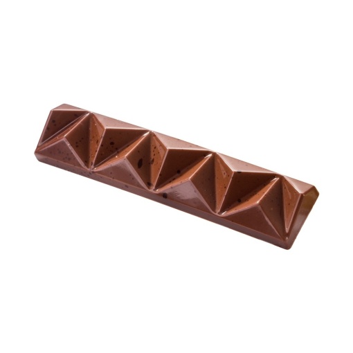 Polycarbonate mould 8 Snack Snack Chocolate Pyramids, 17.5 x 27.5 x H 2.6 cm, 30 gr