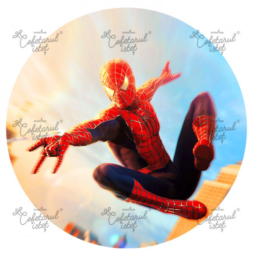 Printed Sugar Paste SpiderMan Model 1, Ø 20 cm - Confectioner Istet