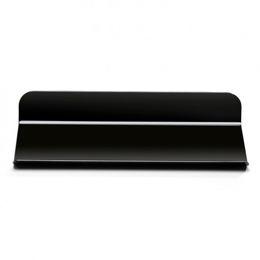 Rectangle Monoportion Serving Bases, Black Recyclable Plastic, 6x14 cm, Set 100 pcs - Img 1