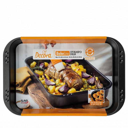 Rectangular Baking Tray 41 x 26.5 x H 6 cm, Non-stick Aluminium
