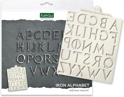 Silicon mould Alphabet Alphabet Metallic Style H 2.7 cm